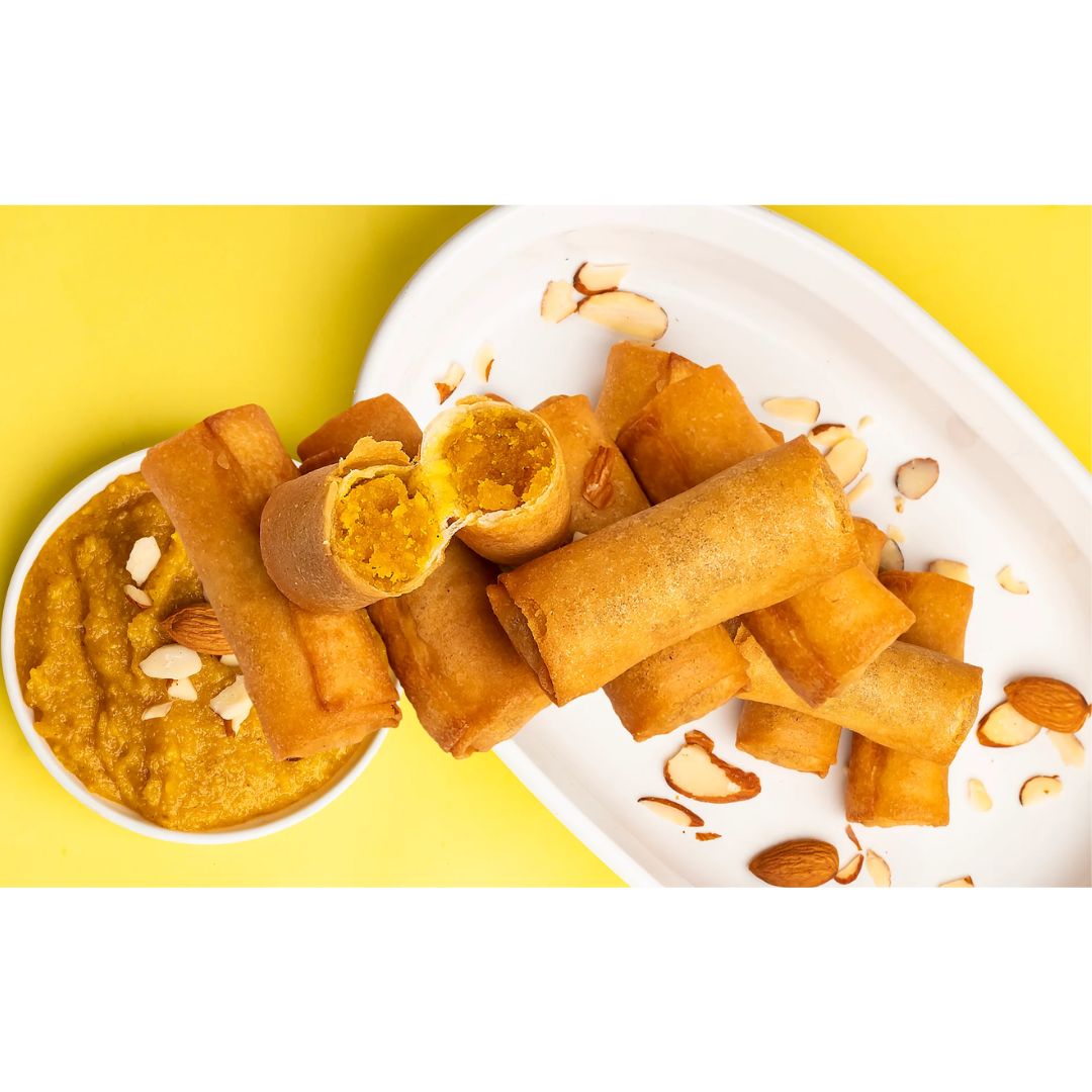 Gajar Halwa Spring Roll  -25Gx40Pcs (Jain)  Freshezy