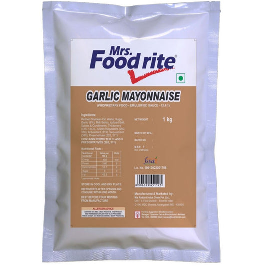 Garlic Mayonnaise  1 kg  Mrs Food rite