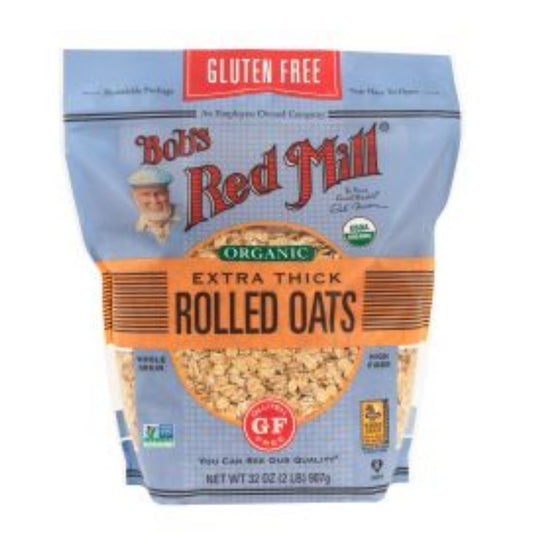 Gluten Free Organic Extra Thick Rolled Oats Bobs Red Mill