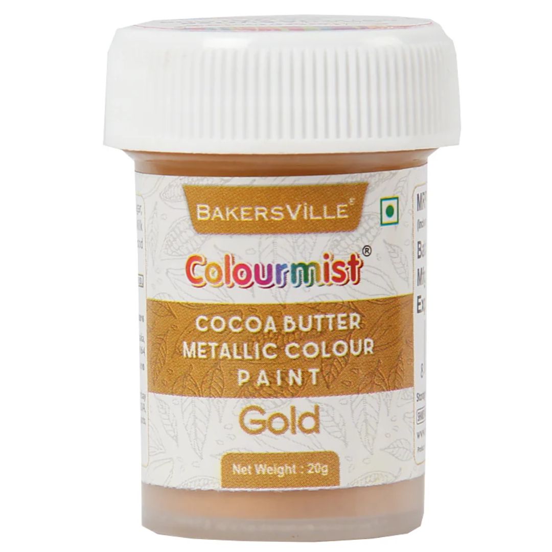 Gold Cocoa Butter Metallic Colour Paint 20g Colourmist