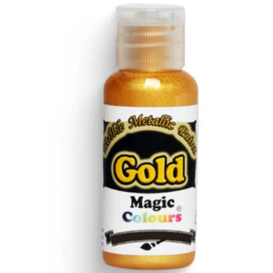 Gold Edible Metallic Paints Magic Colours