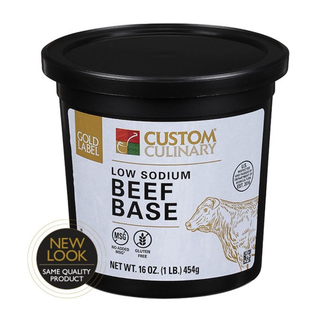 Gold Label Low Sodium Beef Base 454g Custom Culinary