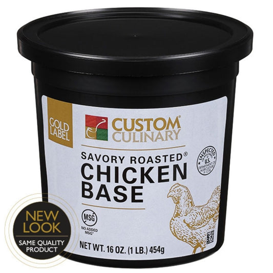 Gold Label Savory Roasted® Chicken Base 454g Custom Culinary