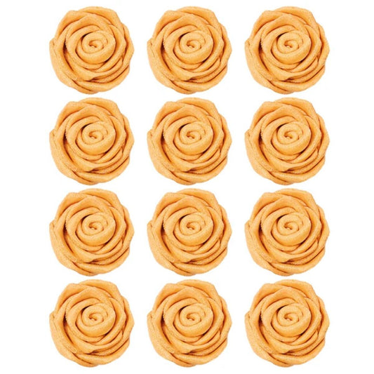 Gold Roses Edible Rose Cake Toppers Confect