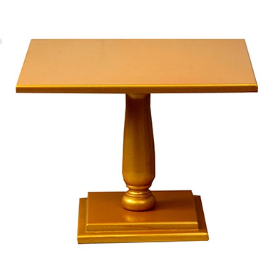 Gold Square Wooden Cake Stand