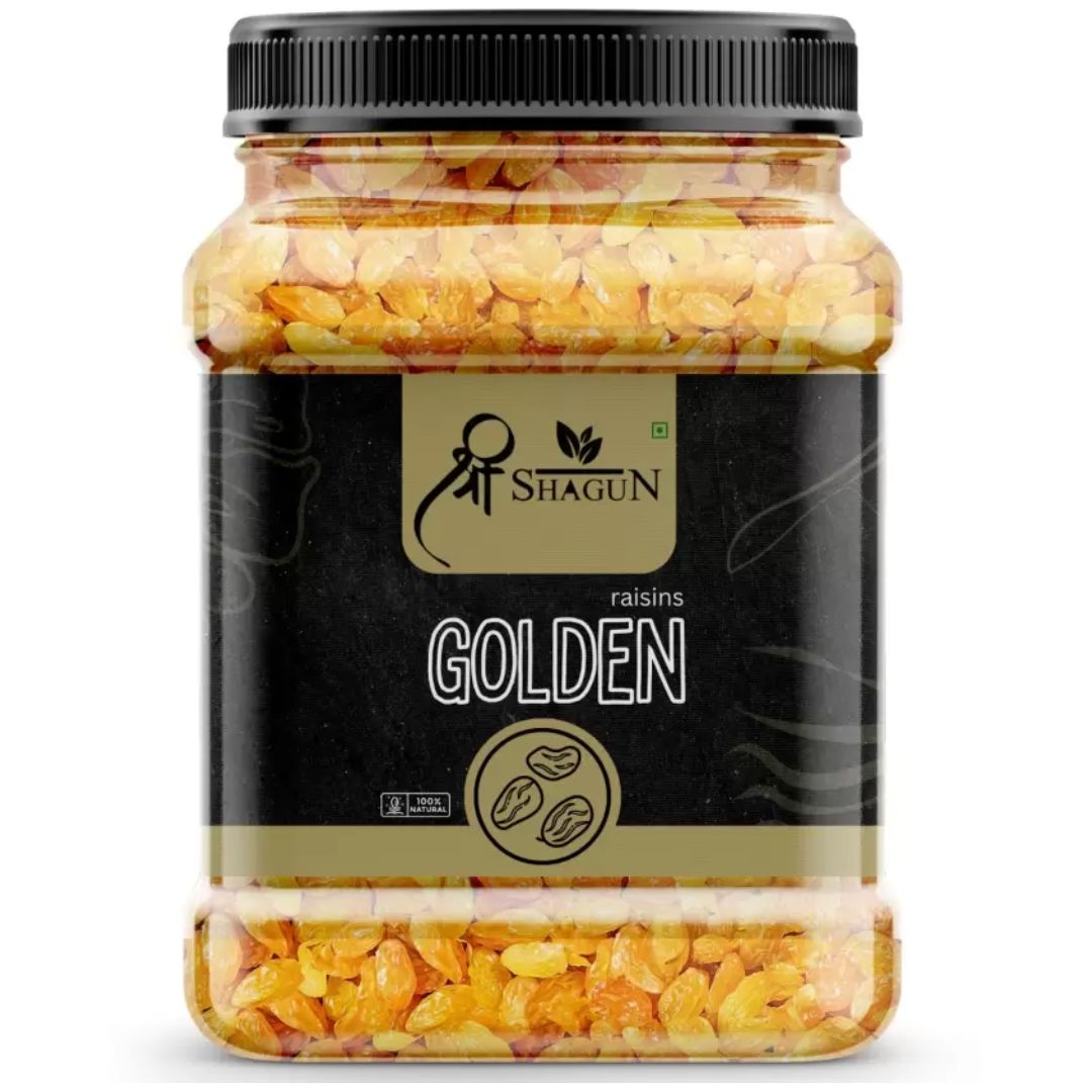 Golden Kishmish Source of Potassium Premium Dry Fruits Raisins  (250 g) Shagun