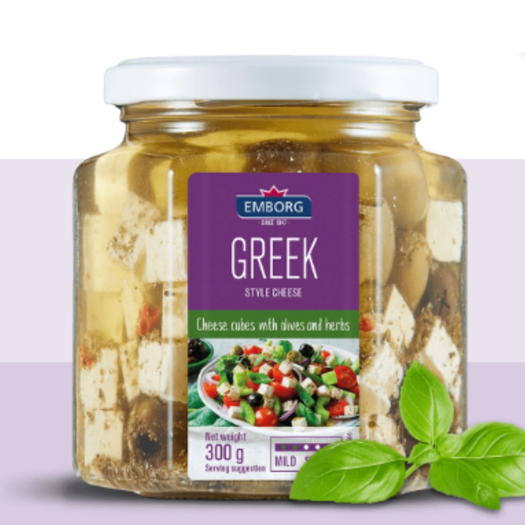 Greek Style Cheese w_Olives & Herbs 300g Emborg