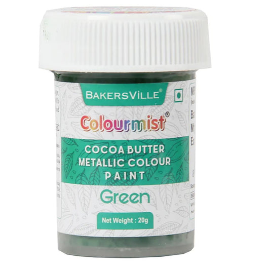 Green Cocoa Butter Metallic Colour Paint 20g Colourmist