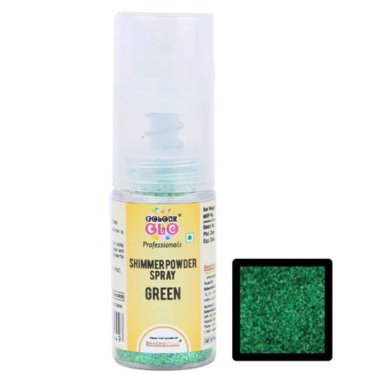 Green ColourGlo Edible Shimmer Powder Spray 5g Bakersville