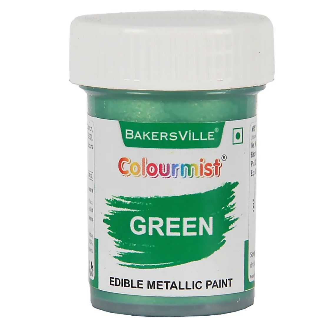 Green Colourmist Edible Metallic Paint 20g Bakersville