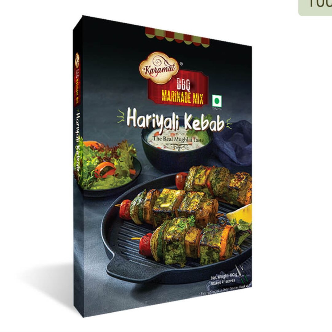 Green Hariyali Kebab Marinade Mix 100g Karamat