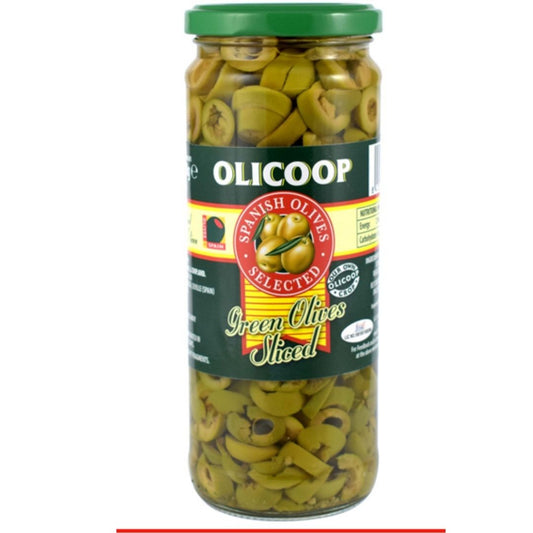 Green Sliced Olive 450g OLICOOP