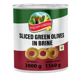 Green Sliced Olives 3Kg Italian Garden