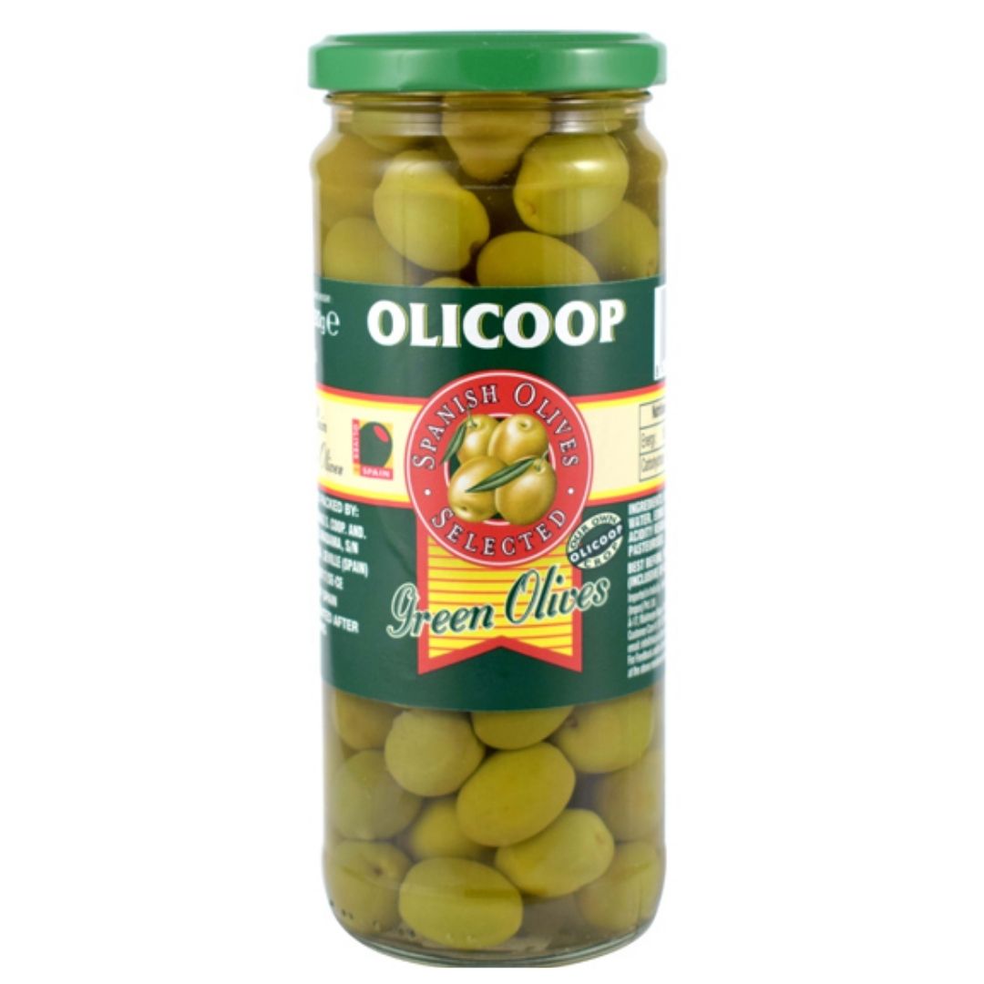 Green Whole Olive 450g OLICOOP