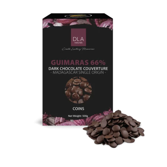 Guimaras 66% Dark chocolate couverture 500gm DLA naturals