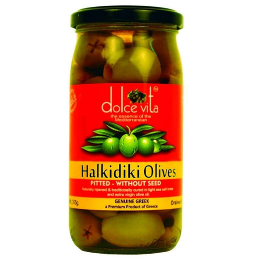 Halkidiki Pitted Green Olives, 200g Dolce Vita