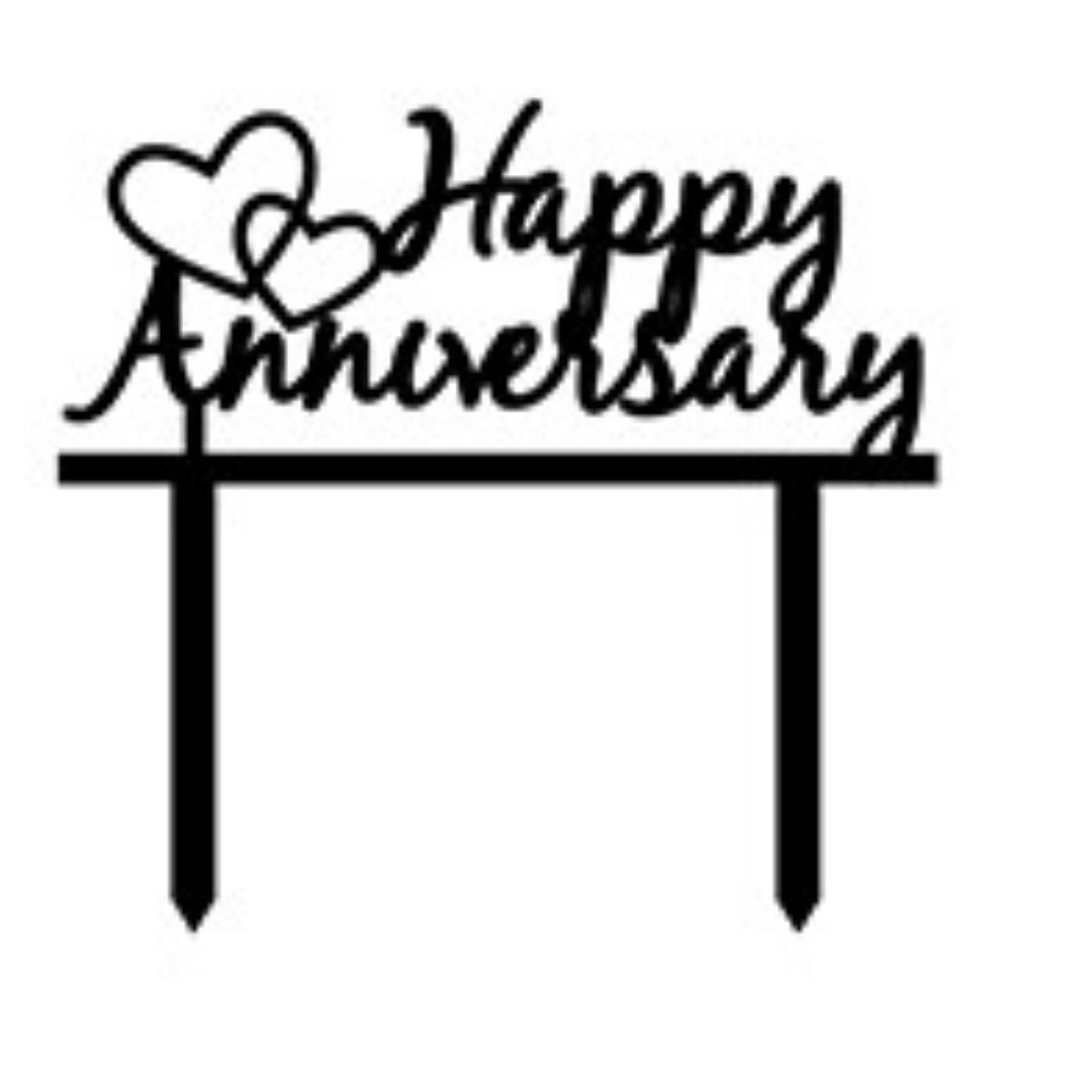 Happy Anniversary Cake Topper