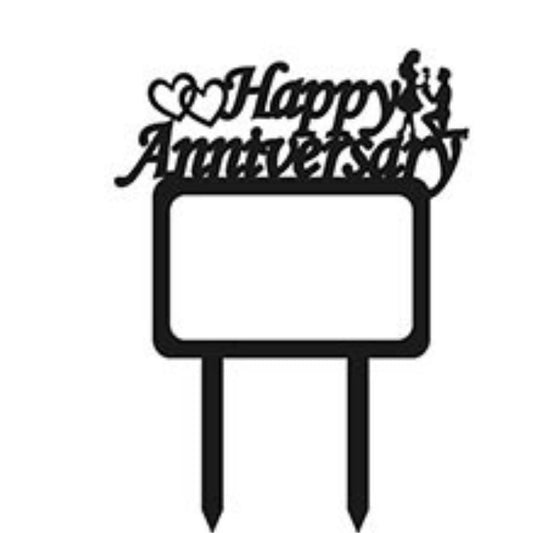 Happy Anniversary Frame Cake Topper