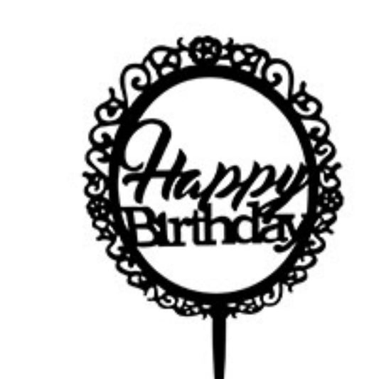 Happy Birthday Ornament Cake Topper