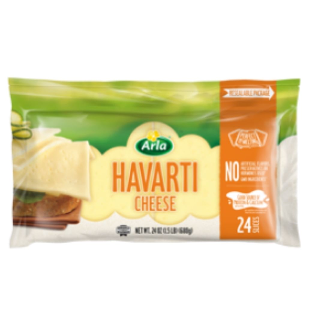 Havarti Cheese 24 Slices Arla