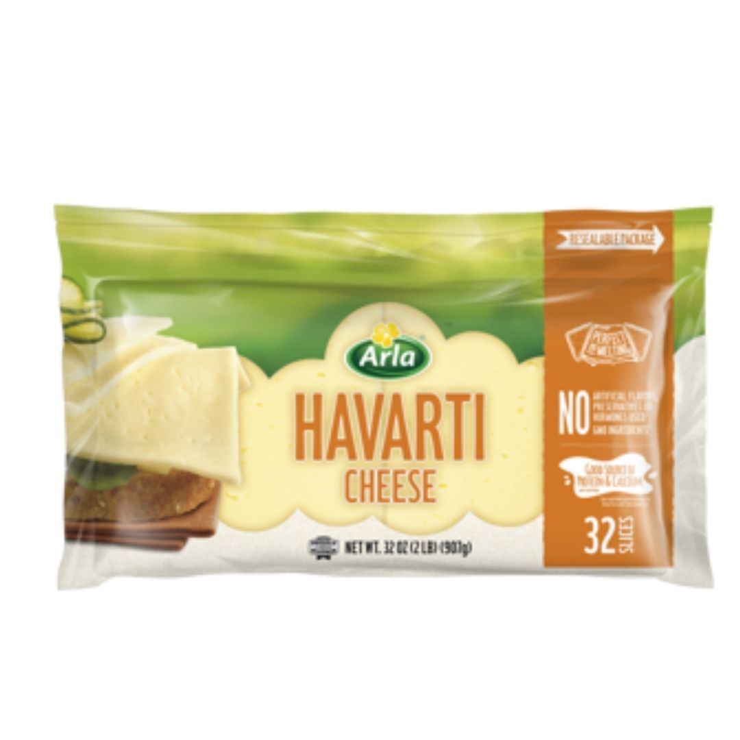 Havarti Cheese 32 Slices Arla