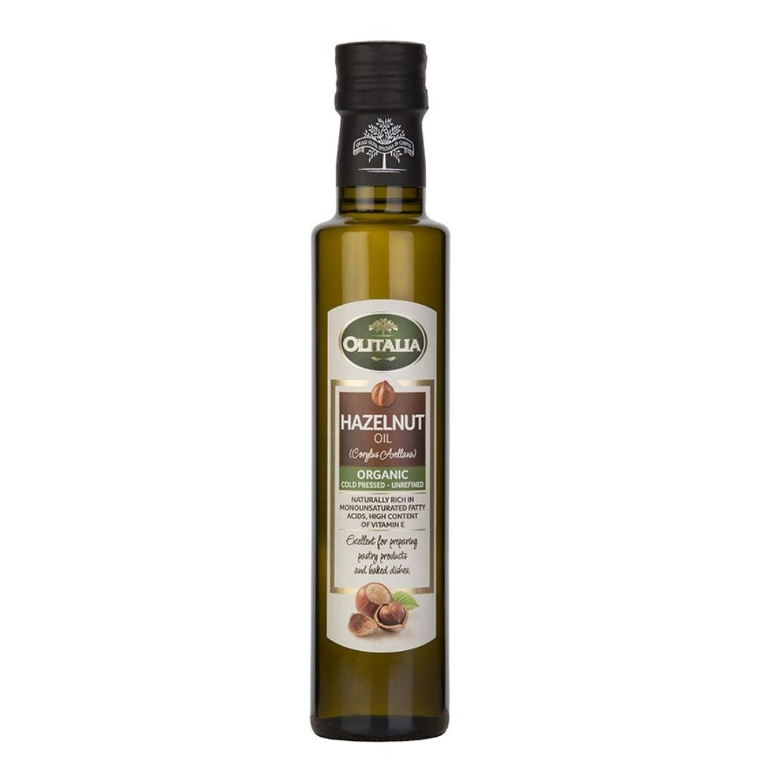 Hazelnut Oil Organic and Cold Pressed 250ml Olitalia