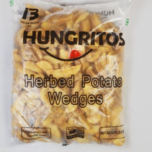 Herbed Potato Wedges  - 2.5 kg  Hungritos'