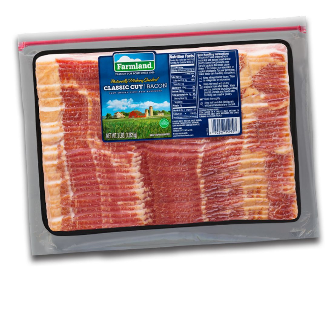 Hickory Smoked Bacon, Traypack Farmland