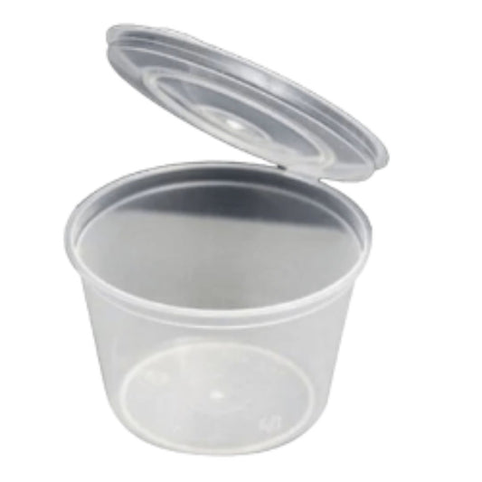 Hinged Transparent Round Containers 25 ml
