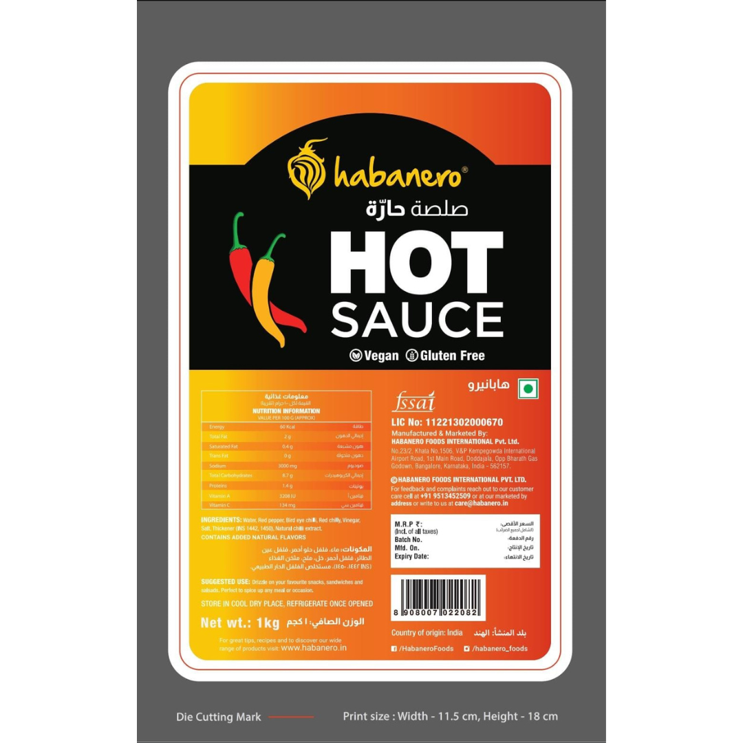 Hot Sauce 1 Kg Habanero