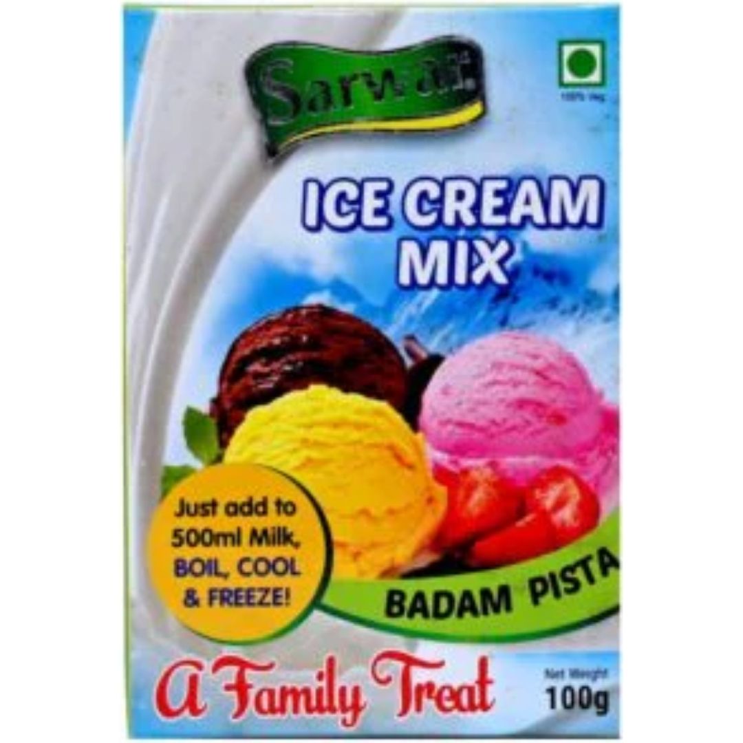 Ice Cream Mix (Badam Pista)  100 gm Sarwar