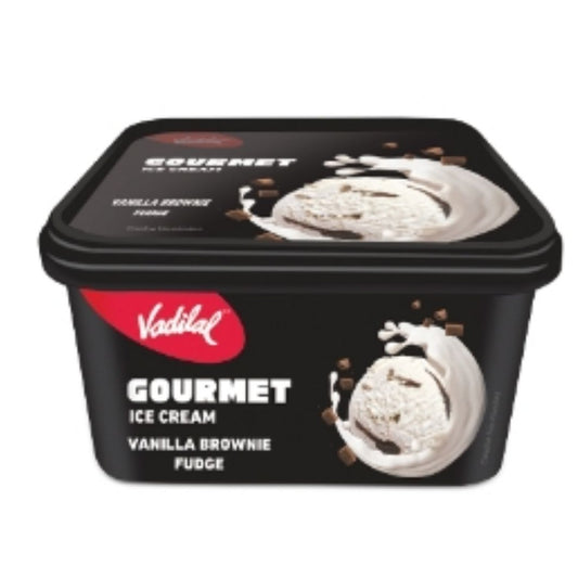 Ice Cream Vanilla Brownie Fudge Tub 1ltr Vadilal