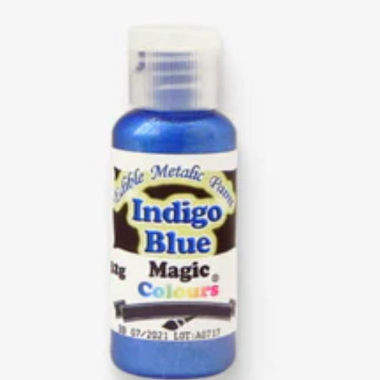 Indigo Blue Edible Metallic Paints Magic Colours