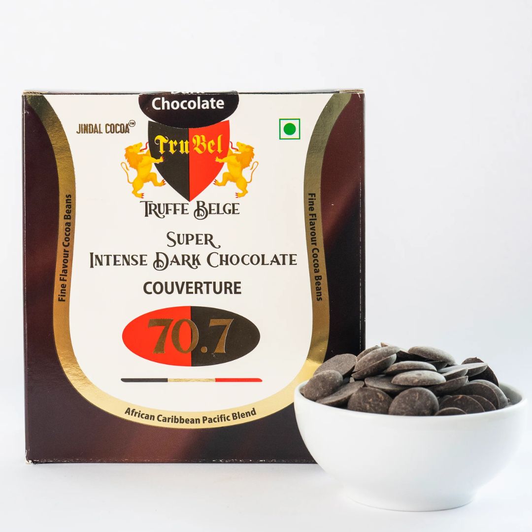 Intense Dark Chocolate Couverture - 70.7 1kg Jindal Cocoa