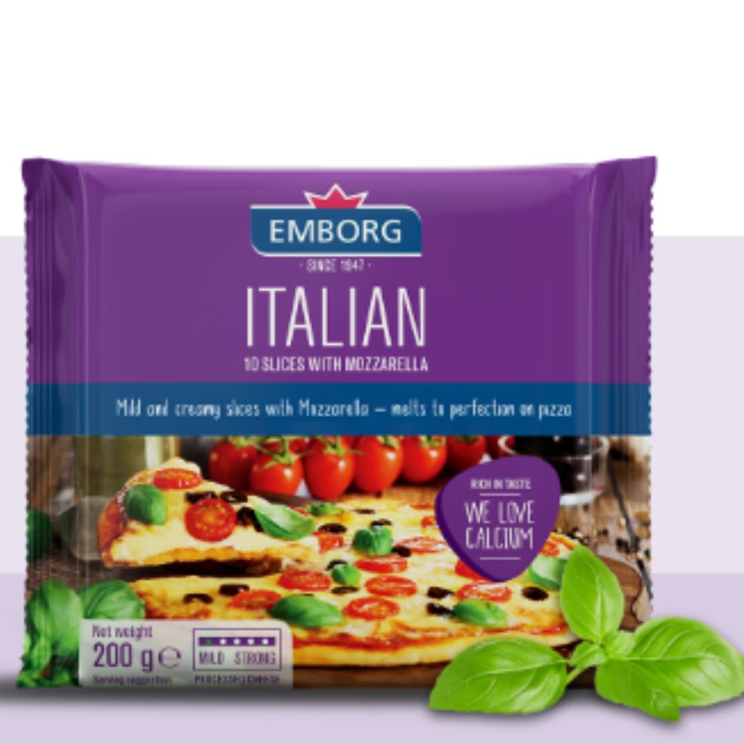 Italian Mozzarella Slices 200g Emborg