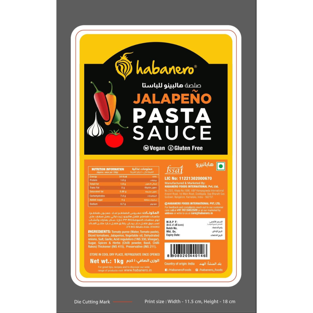 Jalapeno Pasta Sauce 1 Kg Habanero