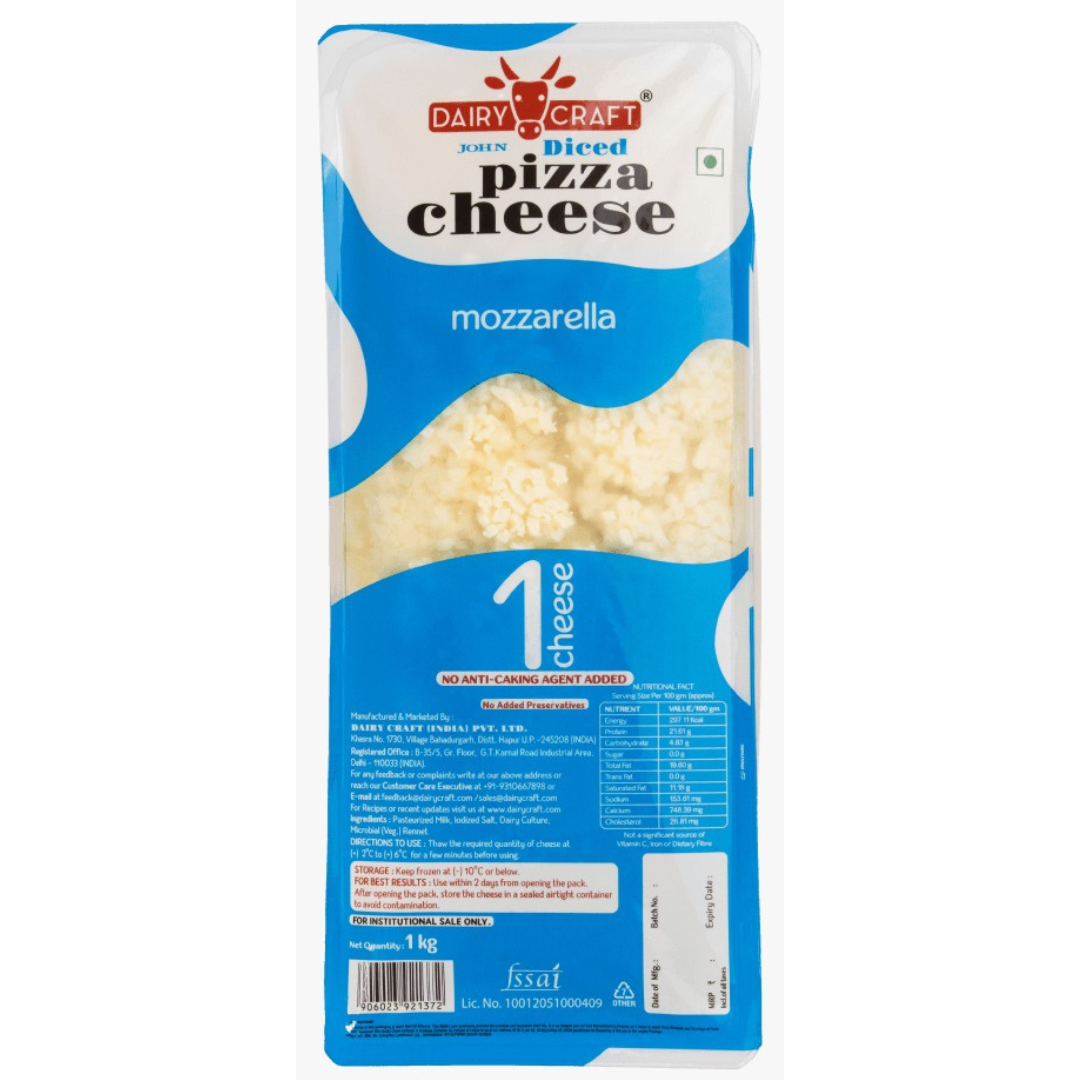 John Diced 1 Cheese (M) 1 Kg Dairy Craft