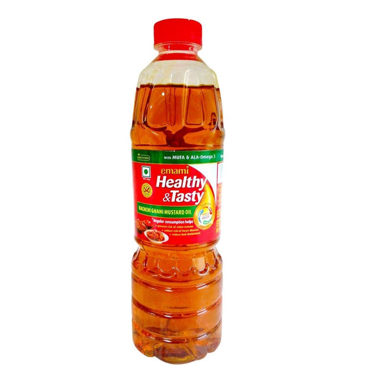 Kachi Ghani Mustard Oil 500ml Emami Healthy & Tasty