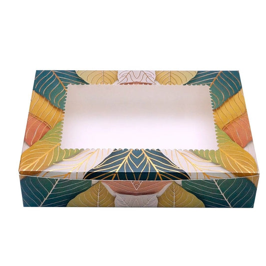 LEAFY HARMONY BROWNIE BOX 6 BROWNIE BOX _ ( 8.5_ x 6_ x 1.75_)