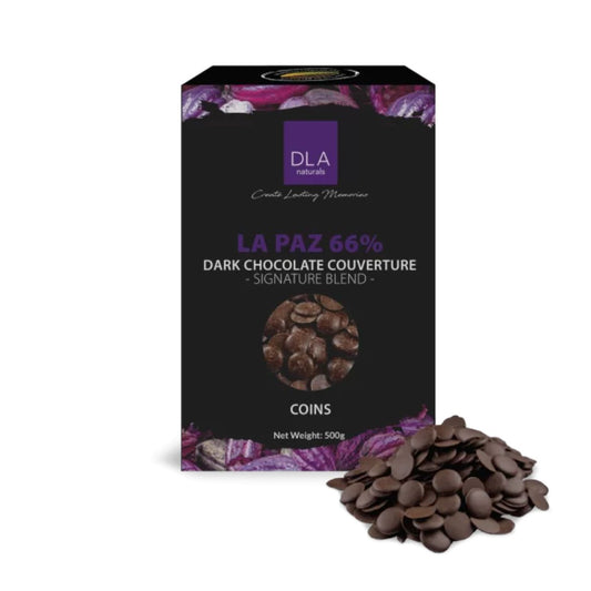 La Paz 66% Dark chocolate couverture 500gm DLA naturals