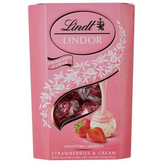 Lindor White Chocolate Truffl strawberry 200g Lindt