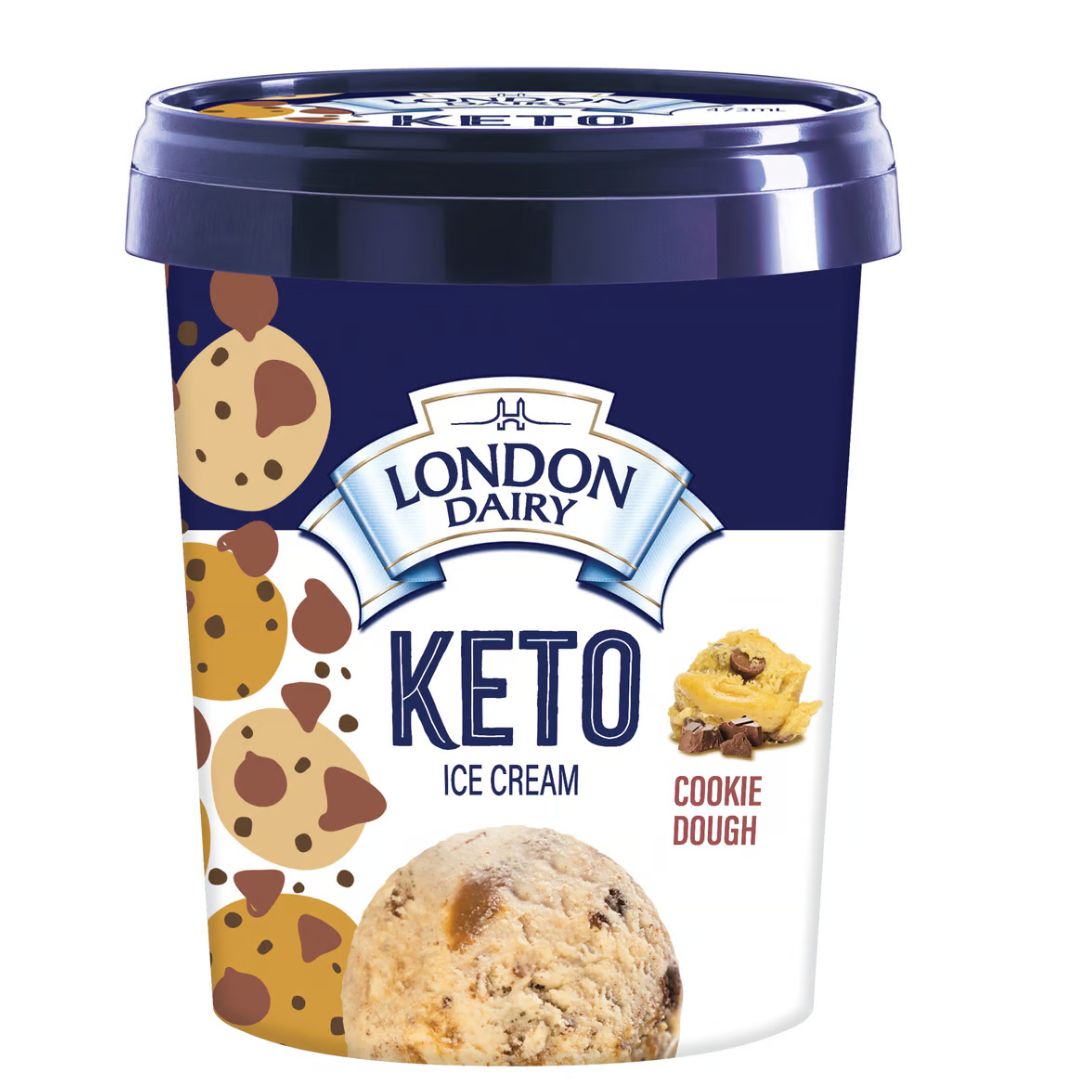 Keto Cookie Dough Ice Cream 473ml London Dairy