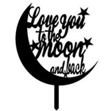 Love you to the Moon Cake Topper