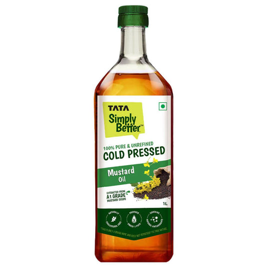 MUSTARD OIL 1L 100% PURE and UNREFINED COLD PRESSED OIL TATA SIMPLY BETTER