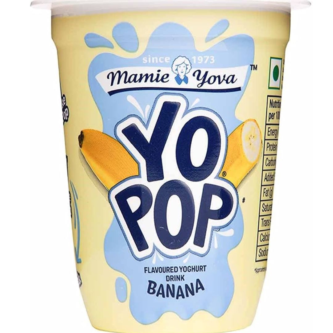 Yo Pop Banana Flavoured Yoghurt Drink 125 ml Mamie Yova