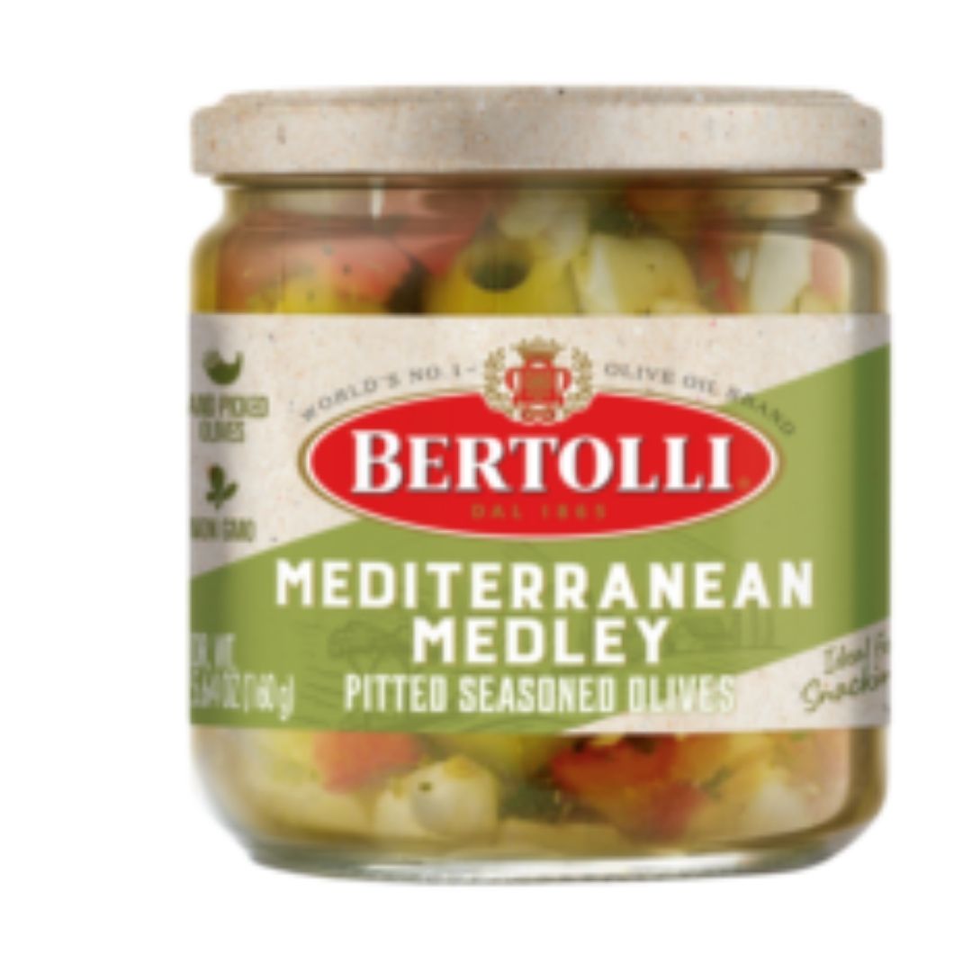 Mediterranean Medley Pitted Seasoned Olives Bertolli