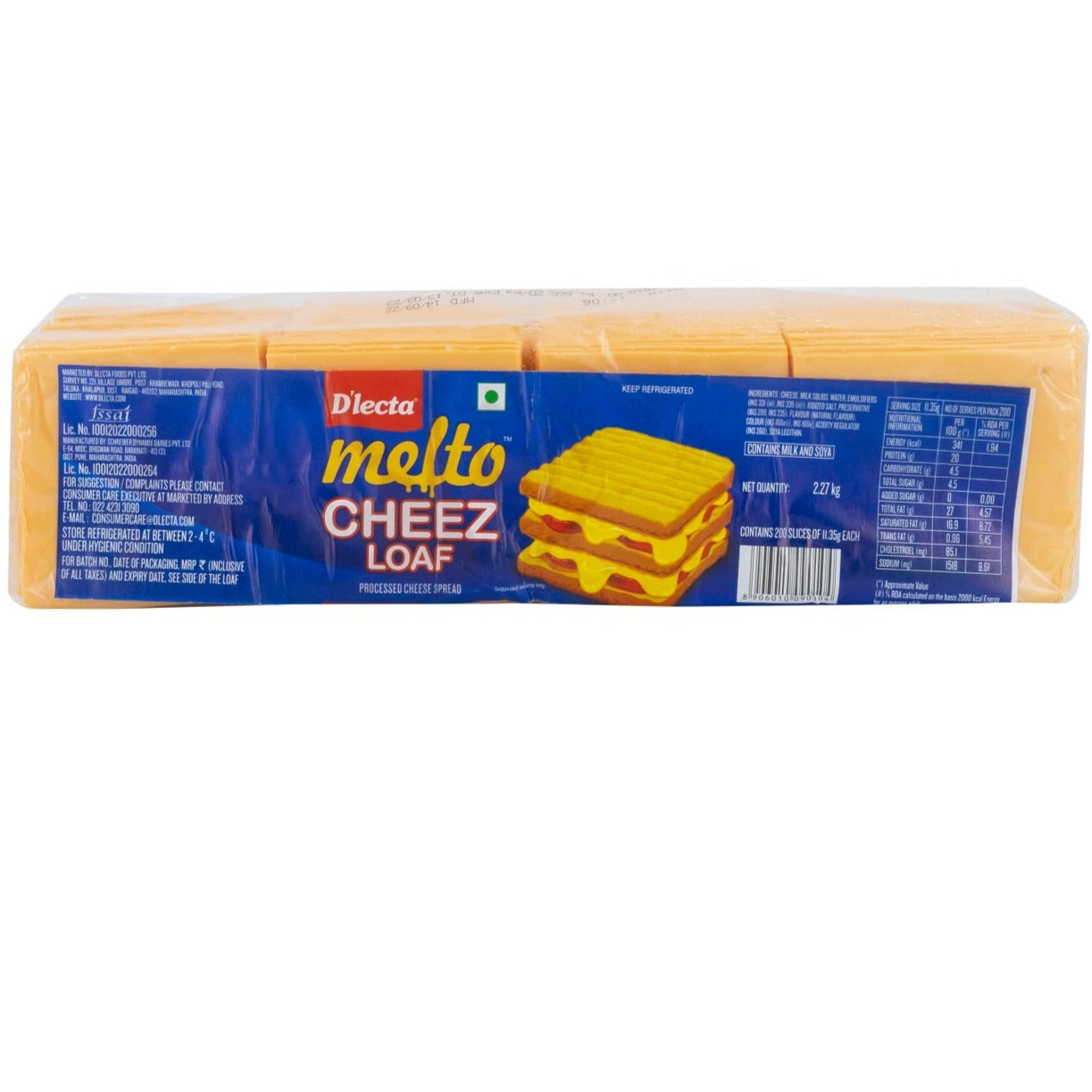 Cheese Melto SOS 200 Slices (2.27 kg)  Dlecta