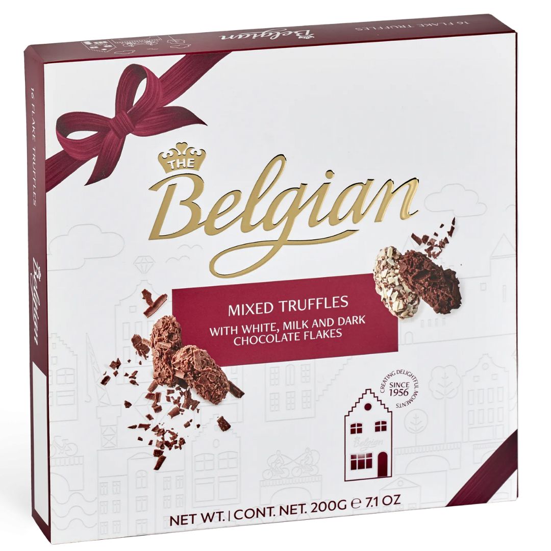 Mixed Chocolate Flake Truffles 200g The Belgian