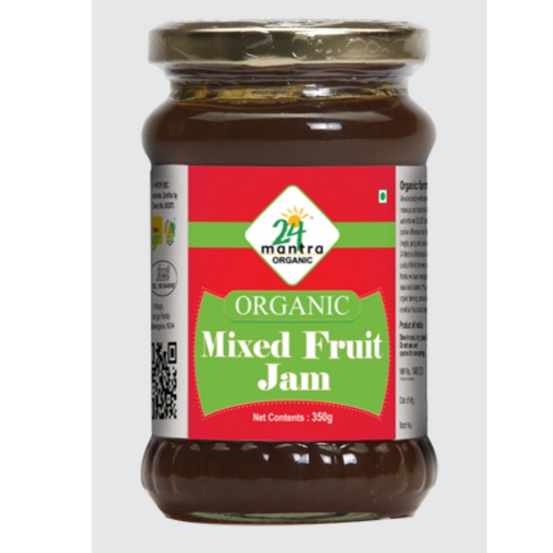 Mixed Fruit Jam 350g 24 Mantra Organic