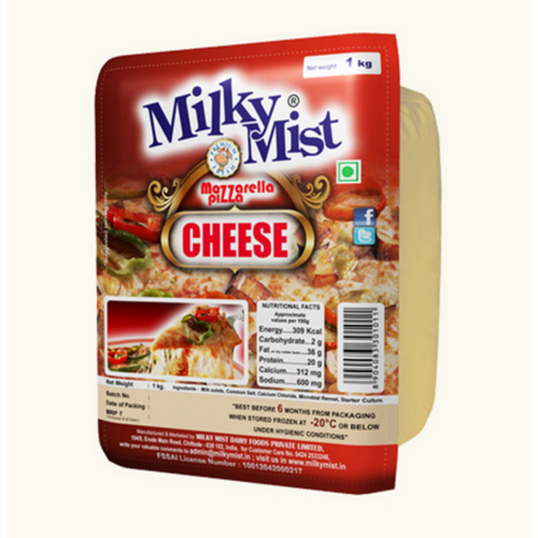 Mozzarella Cheese 1Kg  Milky Mist